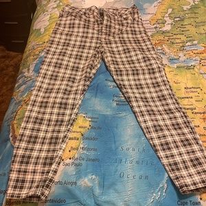 Hot Topic Black and White Plaid Pants